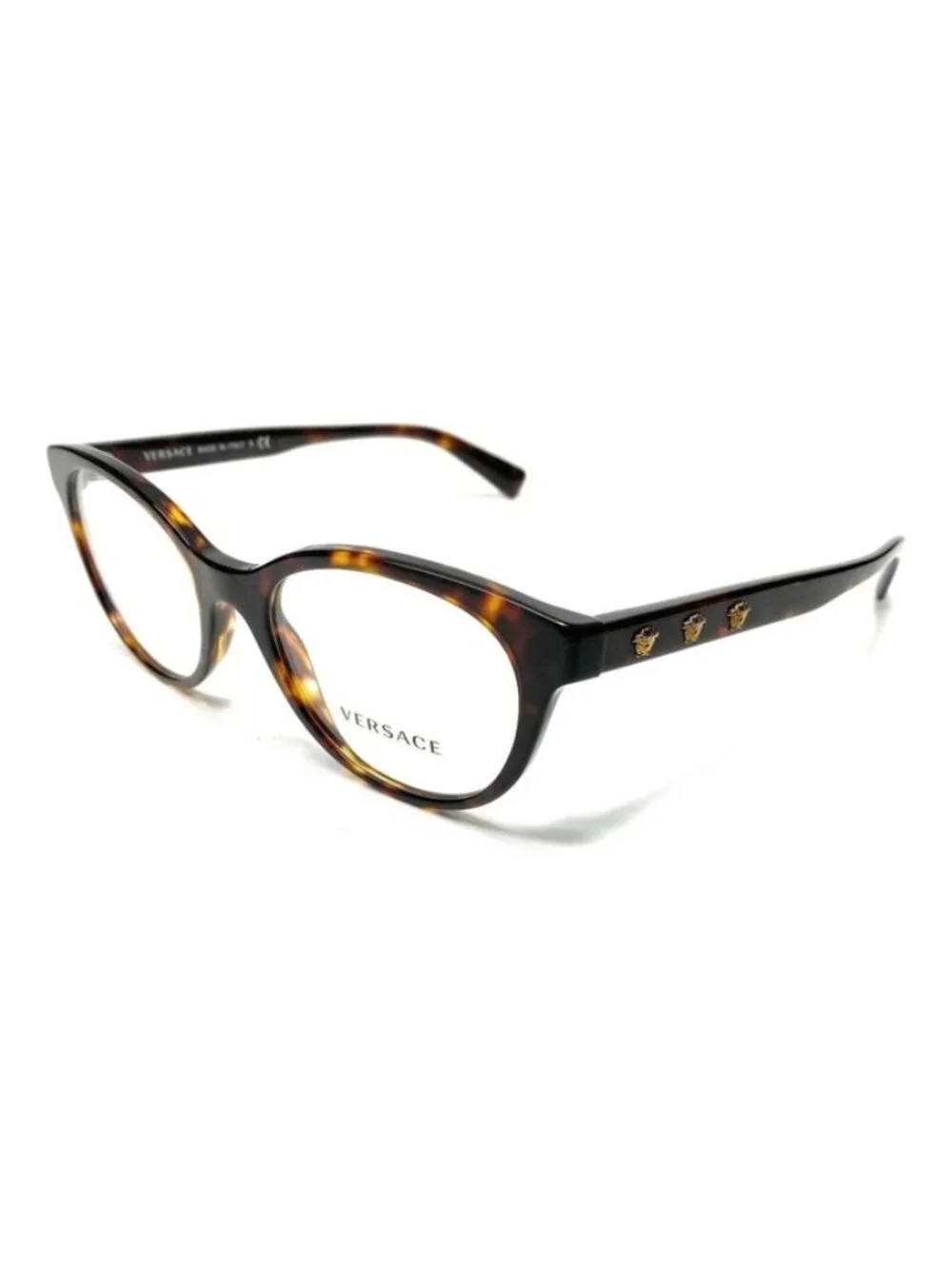 New Versace Women  Havana Eyeglasses  52- 19-